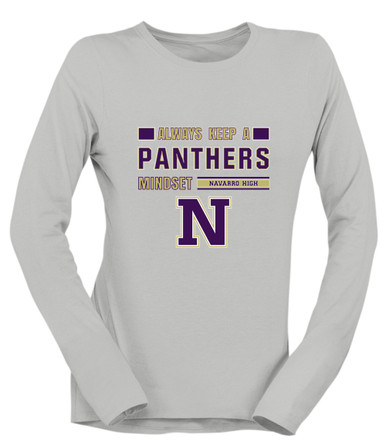 Navarro Panthers N Script Mindset Women's Premium LS T-Shirt