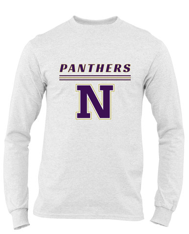 Navarro Panthers N Script Mascot #8 Men's Premium LS T-Shirt
