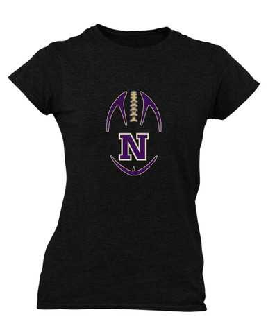Navarro Panthers N Script Football #4 Women's Premium SS T-Shirt
