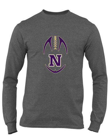 Navarro Panthers N Script Football #4 Men's LS T-Shirt