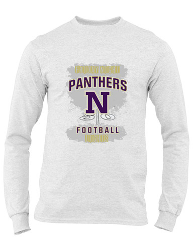 Navarro Panthers N Script Football #6 Men's LS T-Shirt