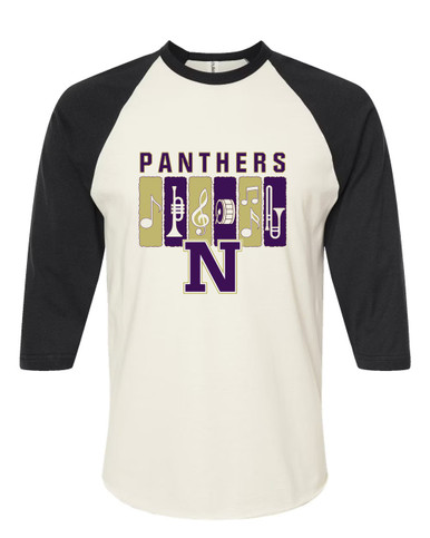 Navarro Panthers N Script Band # 2 Men's Baseball T-Shirt