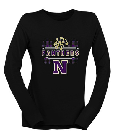 Navarro Panthers N Script Band # 3 Women's Premium LS T-Shirt