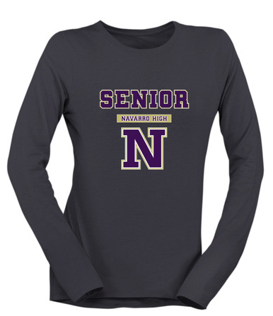 Navarro Panthers N Script Senior #2 Women's Premium LS T-Shirt