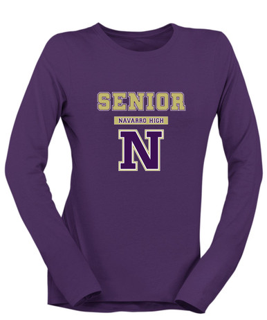 Navarro Panthers N Script Senior #2 Women's LS T-Shirt