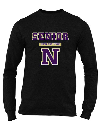 Navarro Panthers N Script Senior #2 Men's LS T-Shirt
