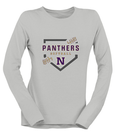 Navarro Panthers N Script Softball #2 Women's Premium LS T-Shirt