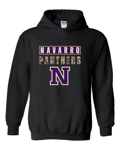 Navarro Panthers N Script Mascot #9 Men's Hoodie