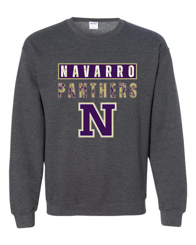 Navarro Panthers N Script Mascot #9 Men's Sweatshirt