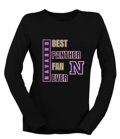 Navarro Panthers N Script Best Panther Fan Women's Premium LS T-Shirt