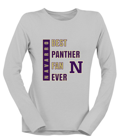 Navarro Panthers N Script Best Panther Fan Women's LS T-Shirt