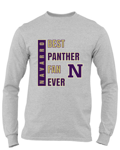 Navarro Panthers N Script Best Panther Fan Men's LS T-Shirt
