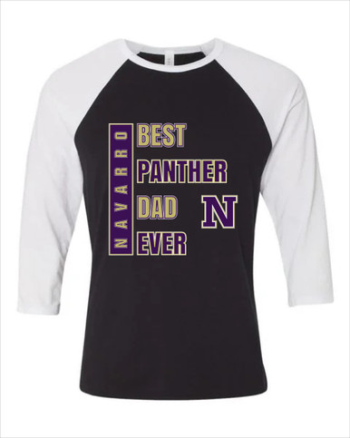 Navarro Panthers N Script Best Panther Dad Men's Baseball T-Shirt