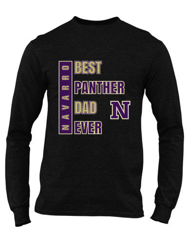 Navarro Panthers N Script Best Panther Dad Men's Premium LS T-Shirt