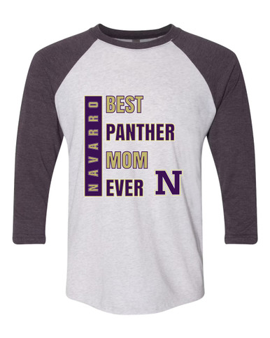 Navarro Panthers N Script Best Panther Mom Women's Baseball T-Shirt