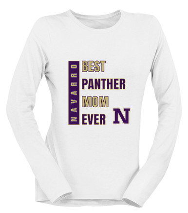 Navarro Panthers N Script Best Panther Mom Women's LS T-Shirt