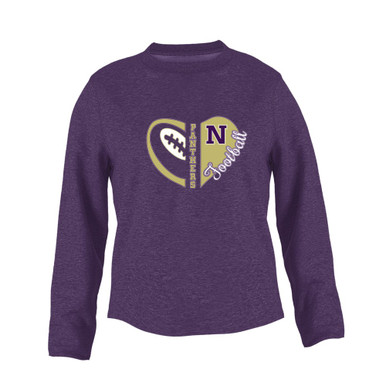Navarro Panthers N Script Heart Football Women's Sweatshirt