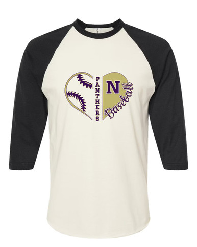Navarro Panthers N Script Heart Baseball Women's Baseball T-Shirt