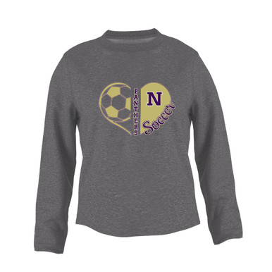 Navarro Panthers N Script Heart Soccer Women's Sweatshirt