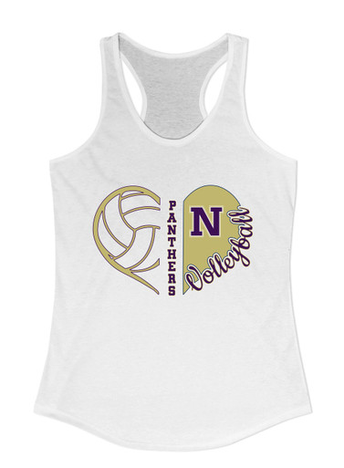 Navarro Panthers N Script Heart Volleyball Women's Tank Top
