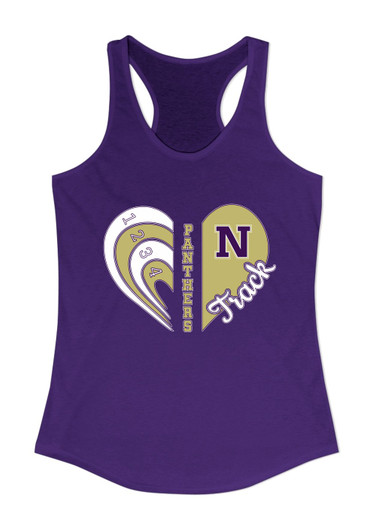 Navarro Panthers N Script Heart Track Women's Tank Top