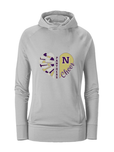 Navarro Panthers N Script Heart Cheer Women's Hoodie