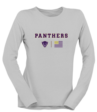 Navarro Panthers Team Colors Flag Women's LS T-Shirt
