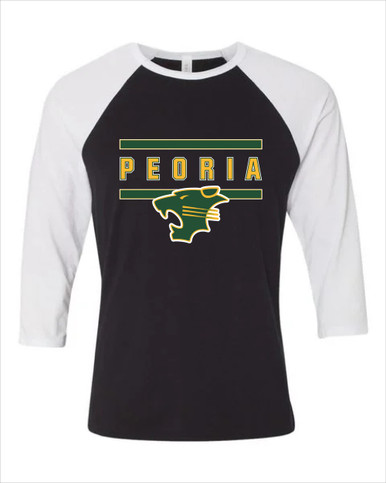 Peoria Panthers Mascot #4 Women's Baseball T-Shirt