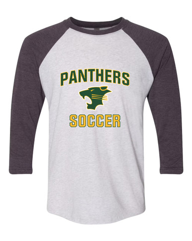 Peoria Panthers Soccer #1 Women's Baseball T-Shirt