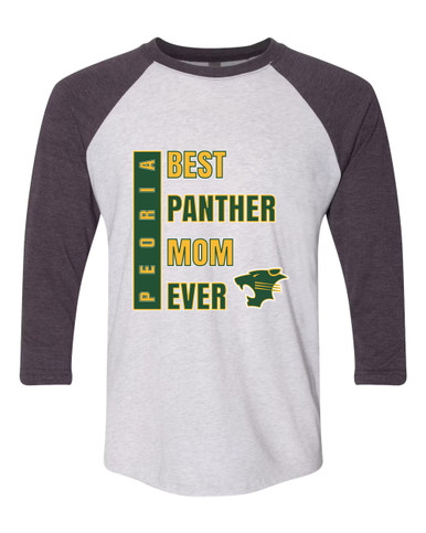 Peoria Panthers Best Panther Mom Women's Baseball T-Shirt