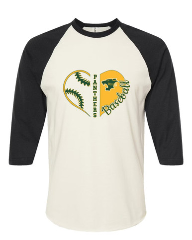 Peoria Panthers Heart Baseball Women's Baseball T-Shirt
