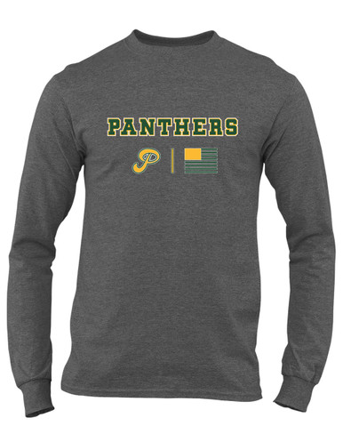 Peoria Panthers P Script Team Colors Flag Men's LS T-Shirt