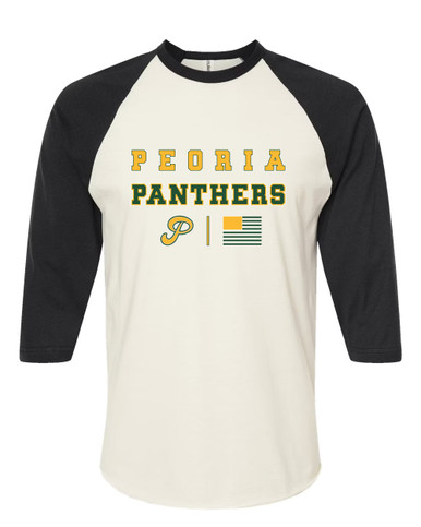 Peoria Panthers P Script Spirit Flag Women's Baseball T-Shirt