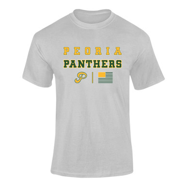 Peoria Panthers P Script Spirit Flag Men's SS T-Shirt