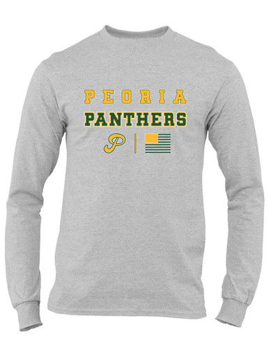 Peoria Panthers P Script Spirit Flag Men's LS T-Shirt