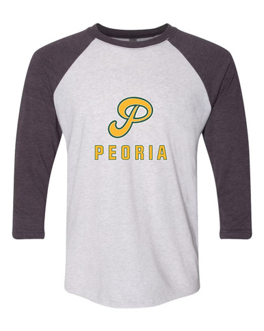 Peoria Panthers P Script Mascot #2 Women's Baseball T-Shirt