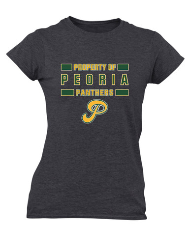 Peoria Panthers P Script Property Of Women's SS T-Shirt