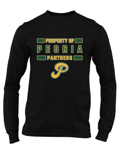 Peoria Panthers P Script Property Of Men's LS T-Shirt
