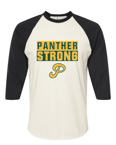 Peoria Panthers P Script Strong #1 Women's Baseball T-Shirt