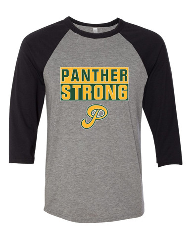 Peoria Panthers P Script Strong #1 Men's Baseball T-Shirt