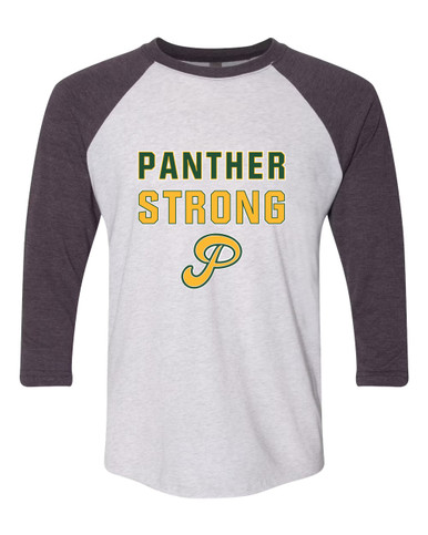 Peoria Panthers P Script Strong #2 Women's Baseball T-Shirt