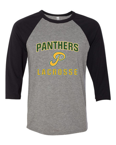 Peoria Panthers P Script Lacrosse Men's Baseball T-Shirt