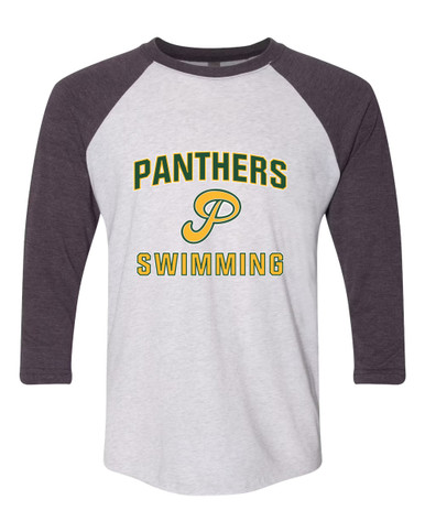 Peoria Panthers P Script Swimming Men's Baseball T-Shirt