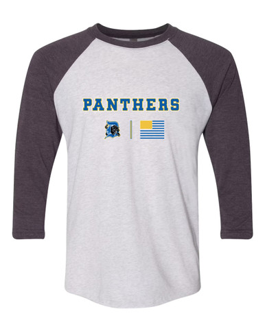 Dudley Panthers Team Colors Flag Men's Baseball T-Shirt