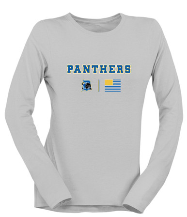 Dudley Panthers Team Colors Flag Women's LS T-Shirt