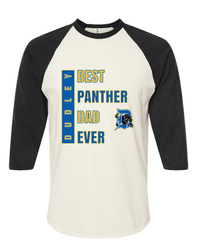Dudley Panthers Best Panther Dad Men's Baseball T-Shirt