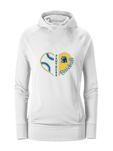 Dudley Panthers Heart Baseball Women's Hoodie