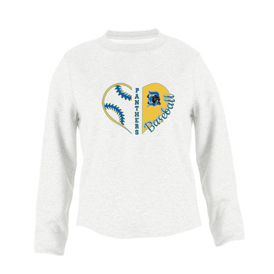 Dudley Panthers Heart Baseball Women's Sweatshirt