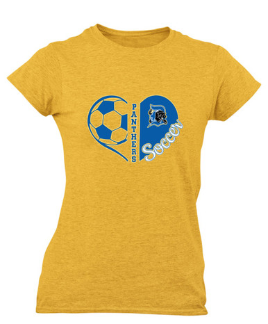 Dudley Panthers Heart Soccer Women's Premium SS T-Shirt