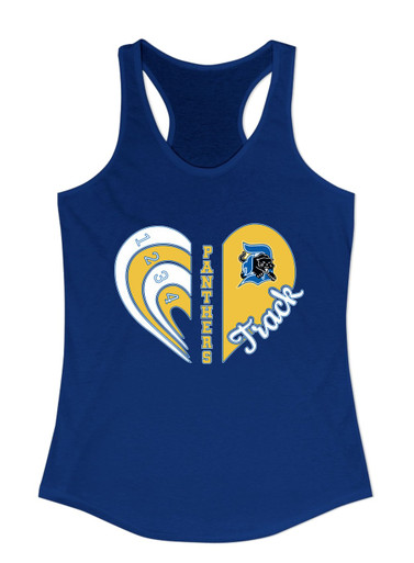 Dudley Panthers Heart Track Women's Tank Top